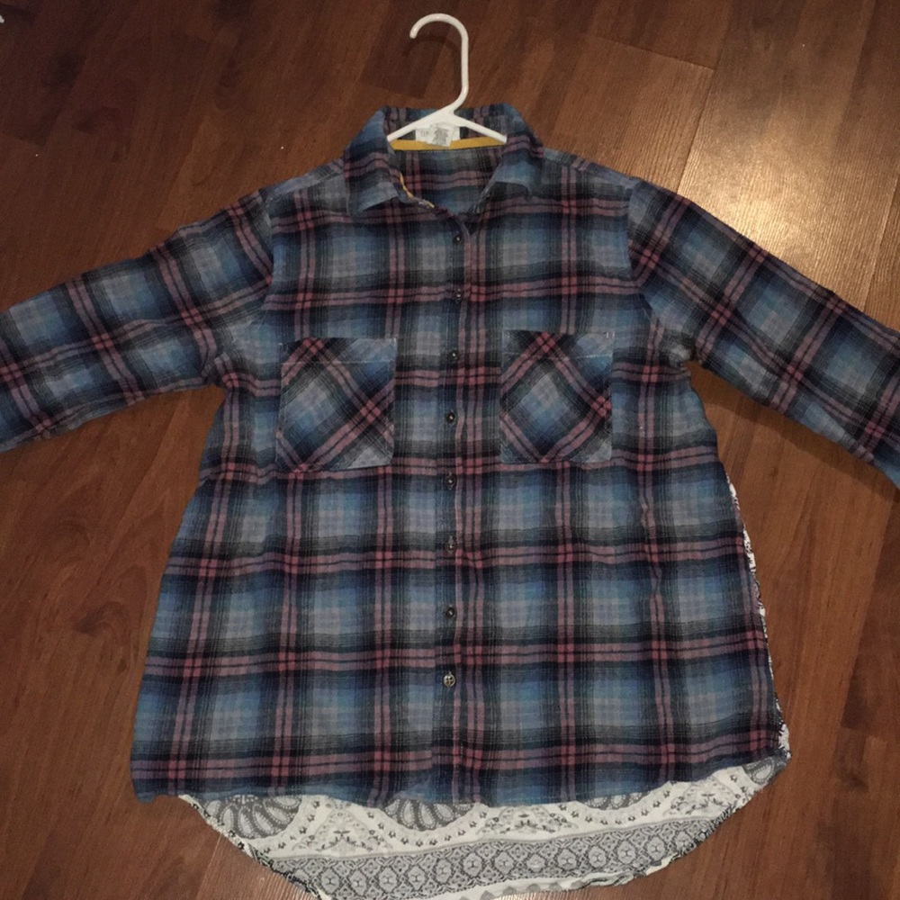 Flannel with patterned back